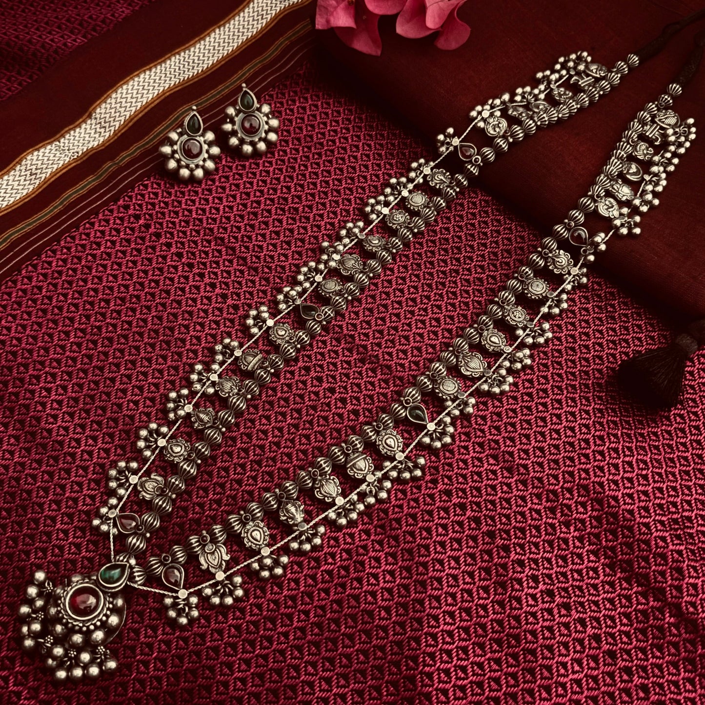 कोल्हापुरी साज । Kolhapuri Saaj + Saaj Earrings