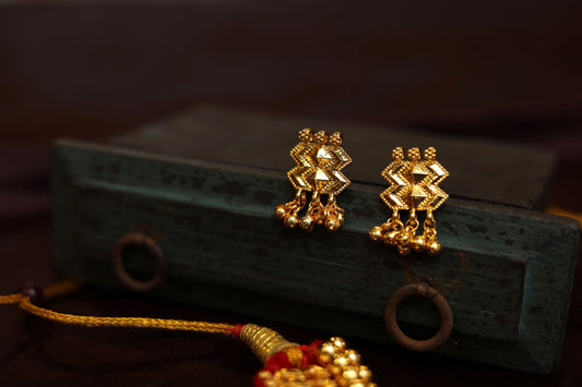 बंद घसाची वज्रटीक + कानातले | Vajrateek + Earrings