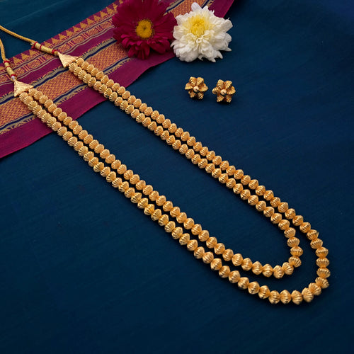 Rai Awale Necklace 2L | Long Necklace Set | Phullwanti | रायआवळे माळ