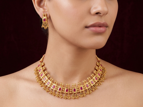 Suvarna Laffa | Choker Set | Phullwanti | सुवर्ण लफ्फा