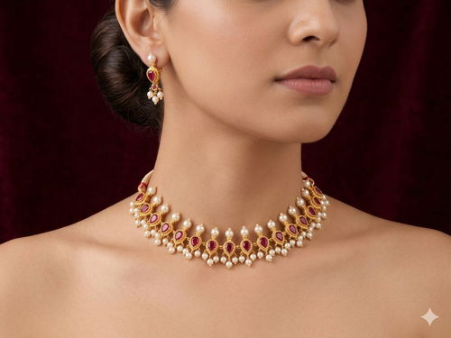 Badam Peti | Choker Set | Phullwanti | बदाम पेटी