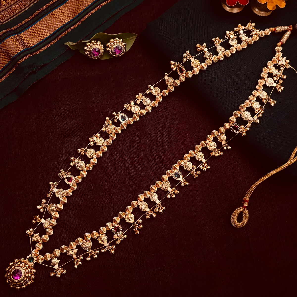 Kolhapuri Saaj, Sonsala, Gold Imitation Jewellery