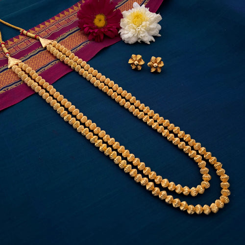 Rai Awale Necklace 2L | Long Necklace Set | Phullwanti | रायआवळे माळ