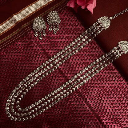 पोहे हार | Silver Pohe Har + Kanatle