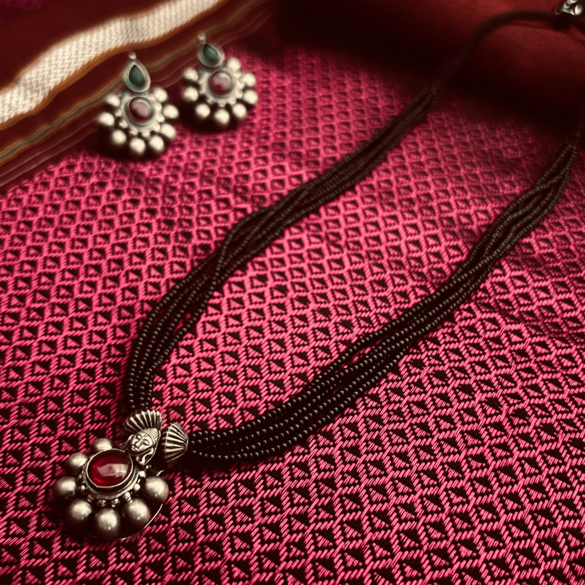 साज घाट मंगळसूत्र + कानातले | Saaj Ghat Mangalsutra + Earrings