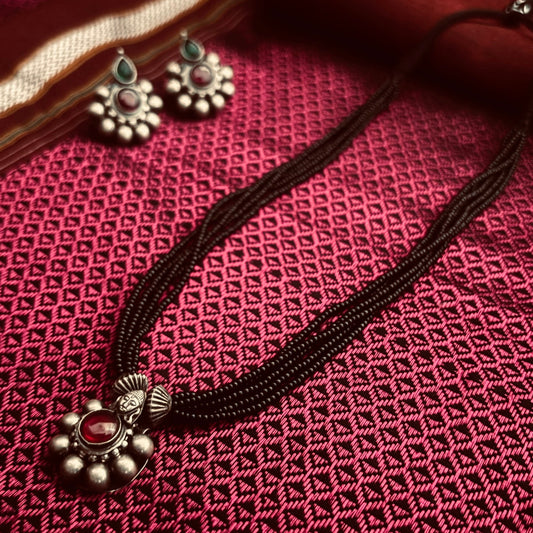 साज घाट मंगळसूत्र + कानातले | Saaj Ghat Mangalsutra + Earrings