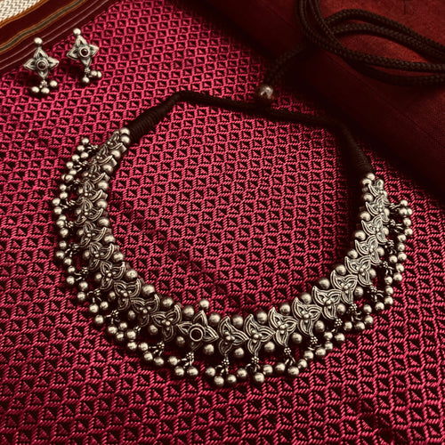 Belpantik with Earrings |  Maharashtrian Silver Jewellery | Mhalsa | बेलपान टिक